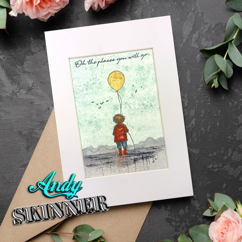 Creative Expressions The Places You Will Go Cling Stamps ceasr058 boy with balloon