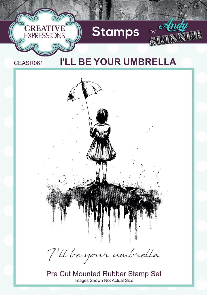 Creative Expressions I'll Be Your Umbrella Cling Stamps ceasr061