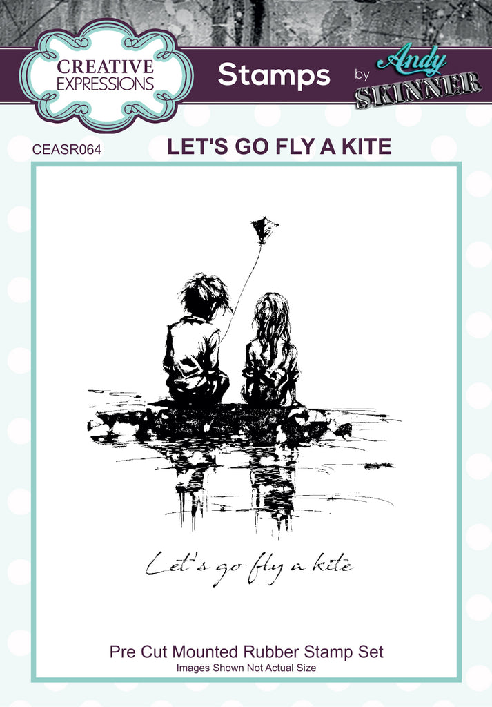 Creative Expressions Let's Go Fly A Kite Cling Stamps ceasr064