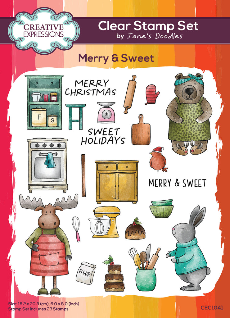 Creative Expressions Merry & Sweet Clear Stamps cec1041