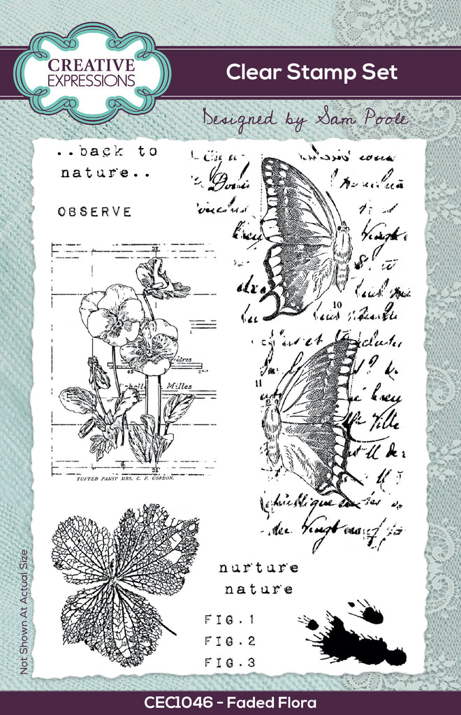 Creative Expressions Faded Flora Clear Stamps cec1046