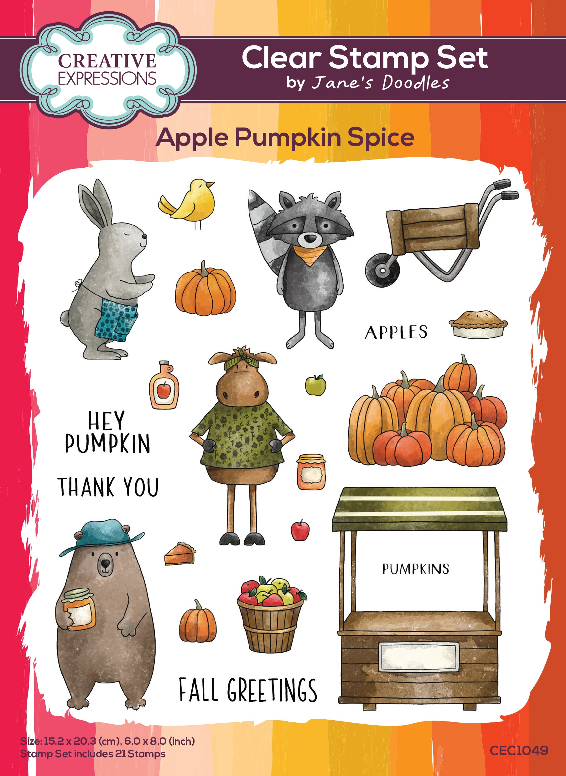Uppercase Pumpkin Spice Letter Stamp Set 3mm, By Stamp Yours