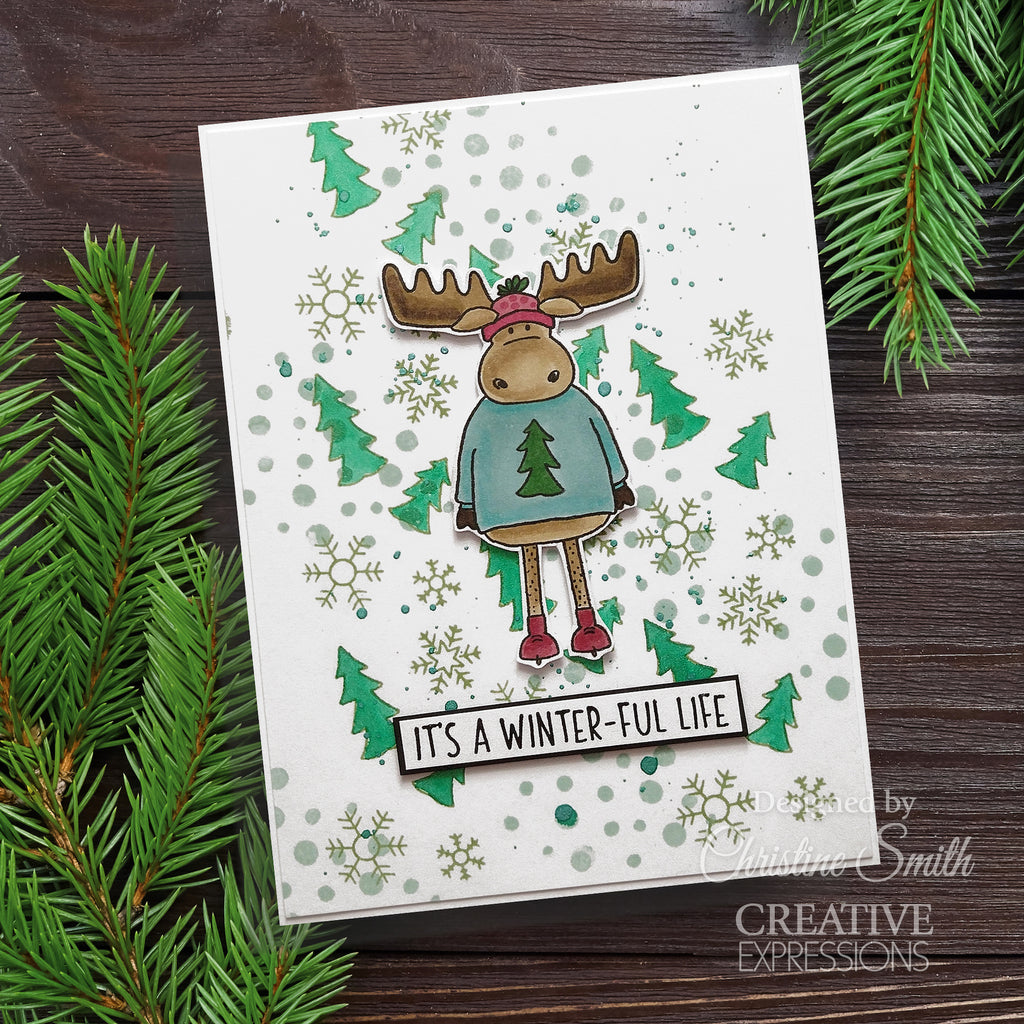Creative Expressions Snow Fun Clear Stamps cec1058 moose