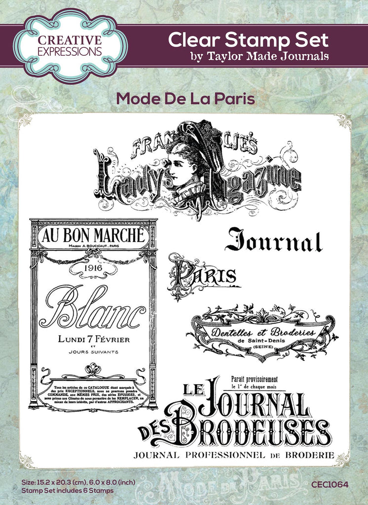 Creative Expressions Mode De La Paris Clear Stamps cec1064