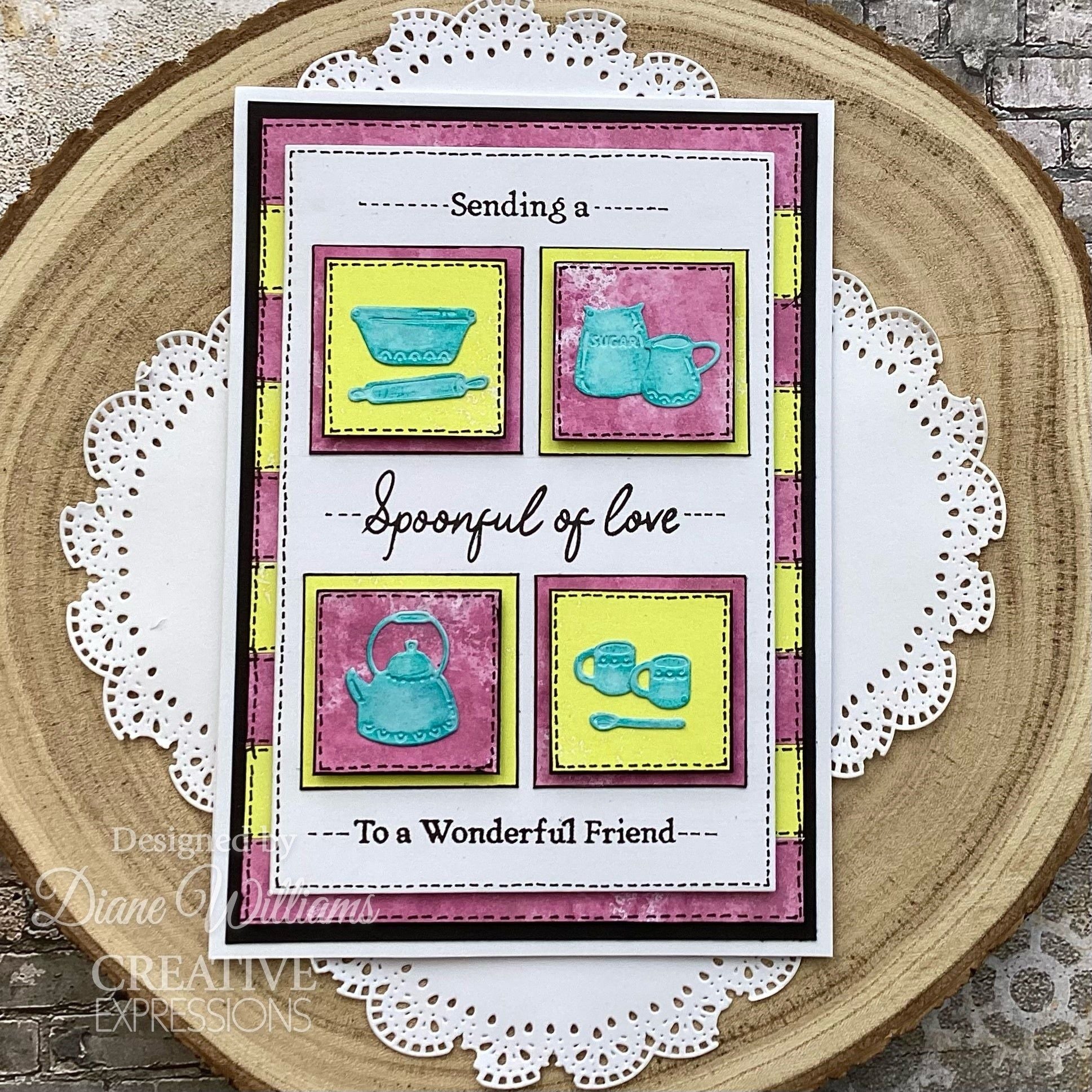 Creative Expressions Rustic Homestead Sentiments Clear Stamps cec1070 spoonful of love