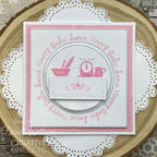 Creative Expressions Rustic Homestead Sentiments Clear Stamps cec1070 bake some happy