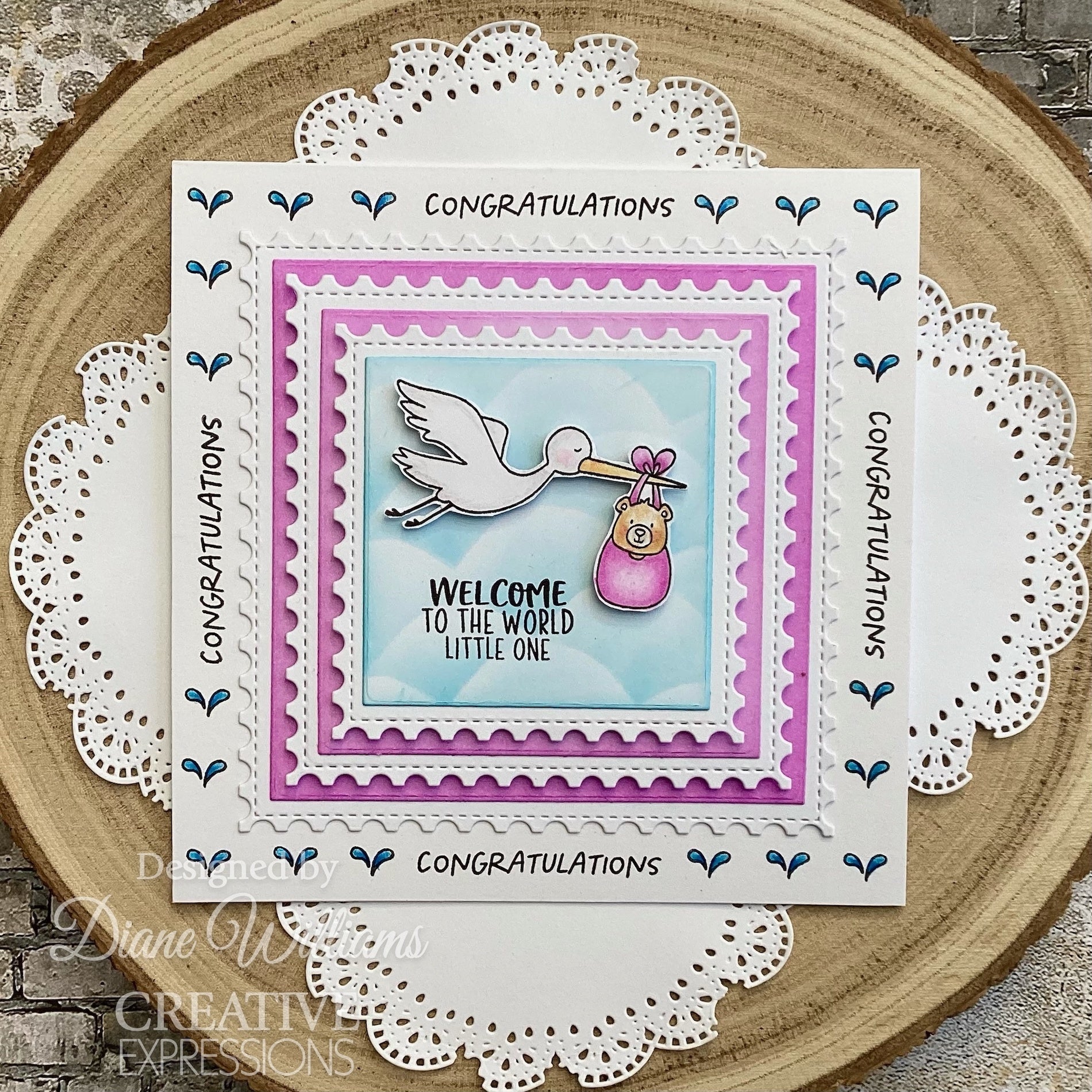 Creative Expressions Special Delivery Clear Stamps cec1076 congratulations