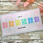 Creative Expressions Rain or Shine Clear Stamps cec1078 i love you boots