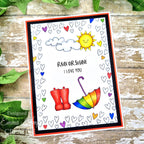Creative Expressions Rain or Shine Clear Stamps cec1078 i love you
