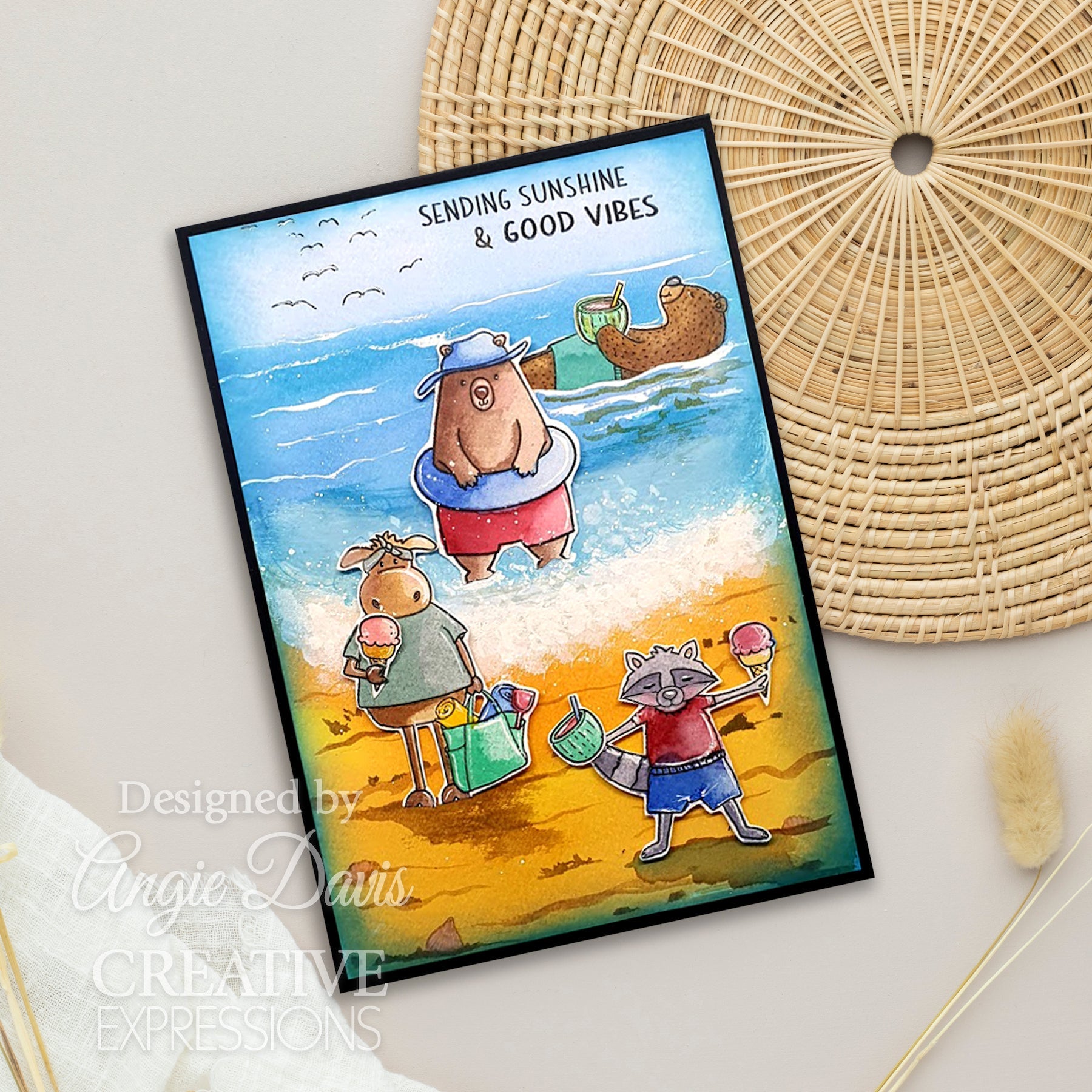 Creative Expressions Good Vibes Clear Stamps cec1094 sending sunshine