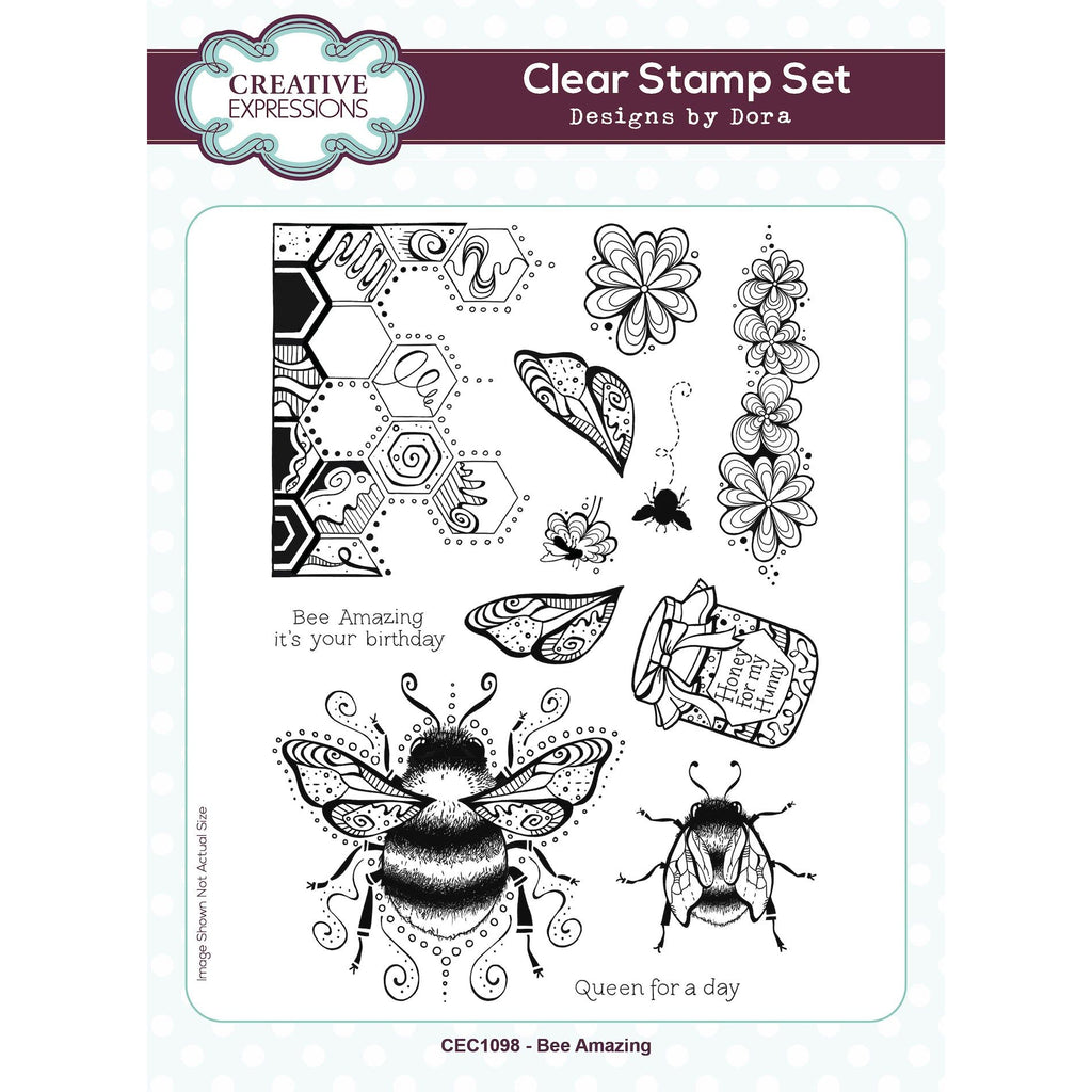 Creative Expressions Designs Bee Amazing Clear Stamps cec1098