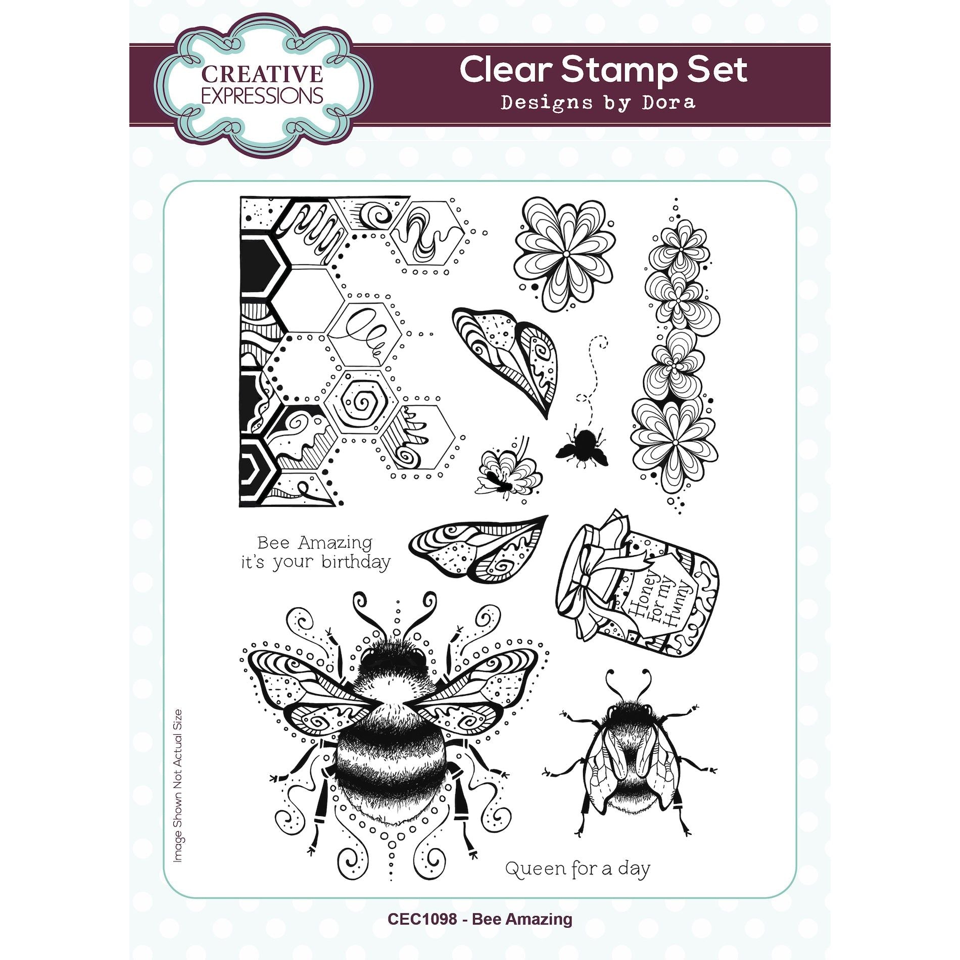 Creative Expressions Designs Bee Amazing Clear Stamps cec1098