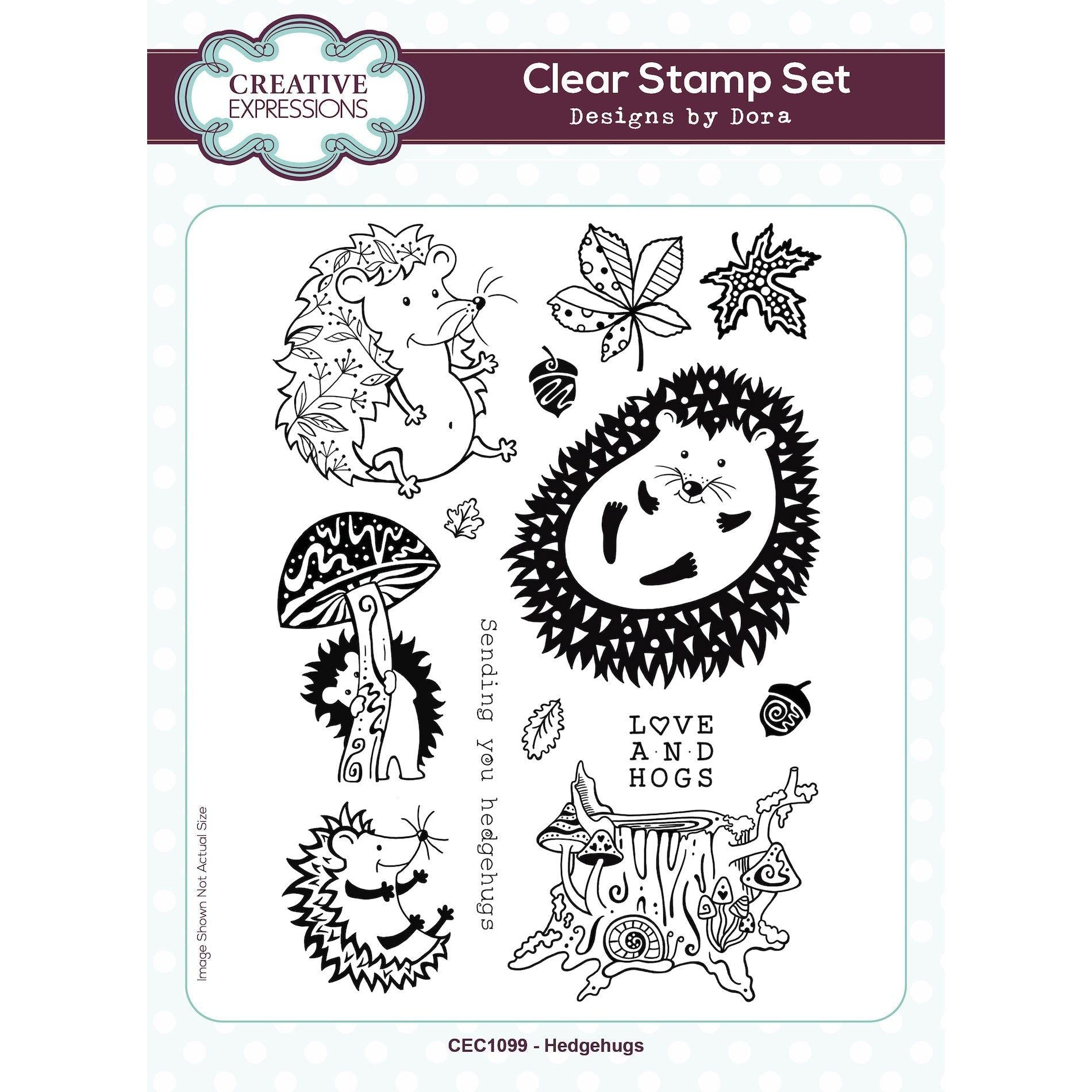 Creative Expressions Designs Hedgehugs Clear Stamps cec1099