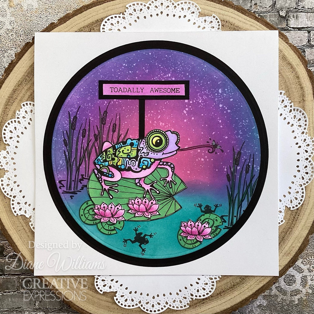 Creative Expressions Designs Toadally Awesome Clear Stamps cec1101 frog
