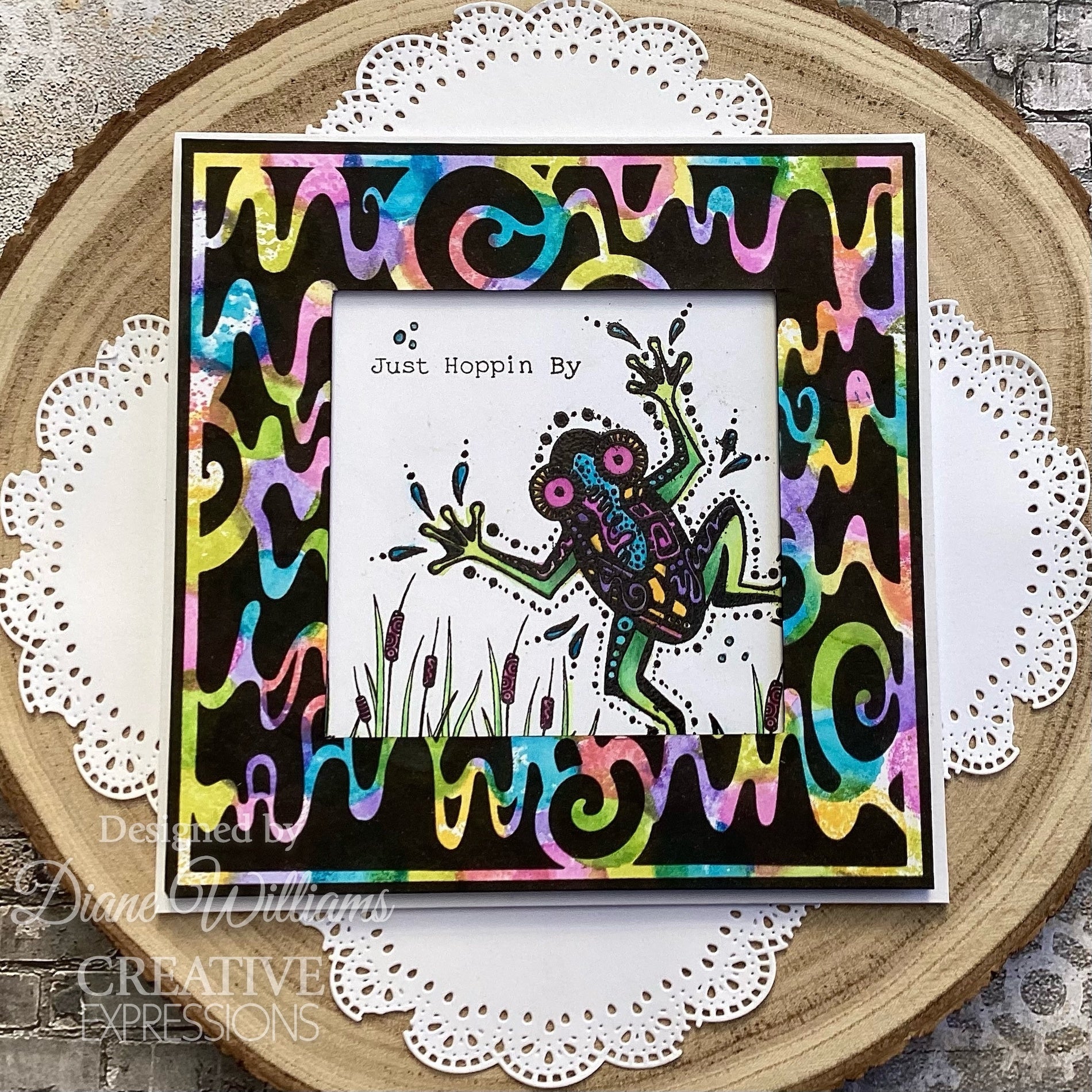 Creative Expressions Designs Toadally Awesome Clear Stamps cec1101 hopping