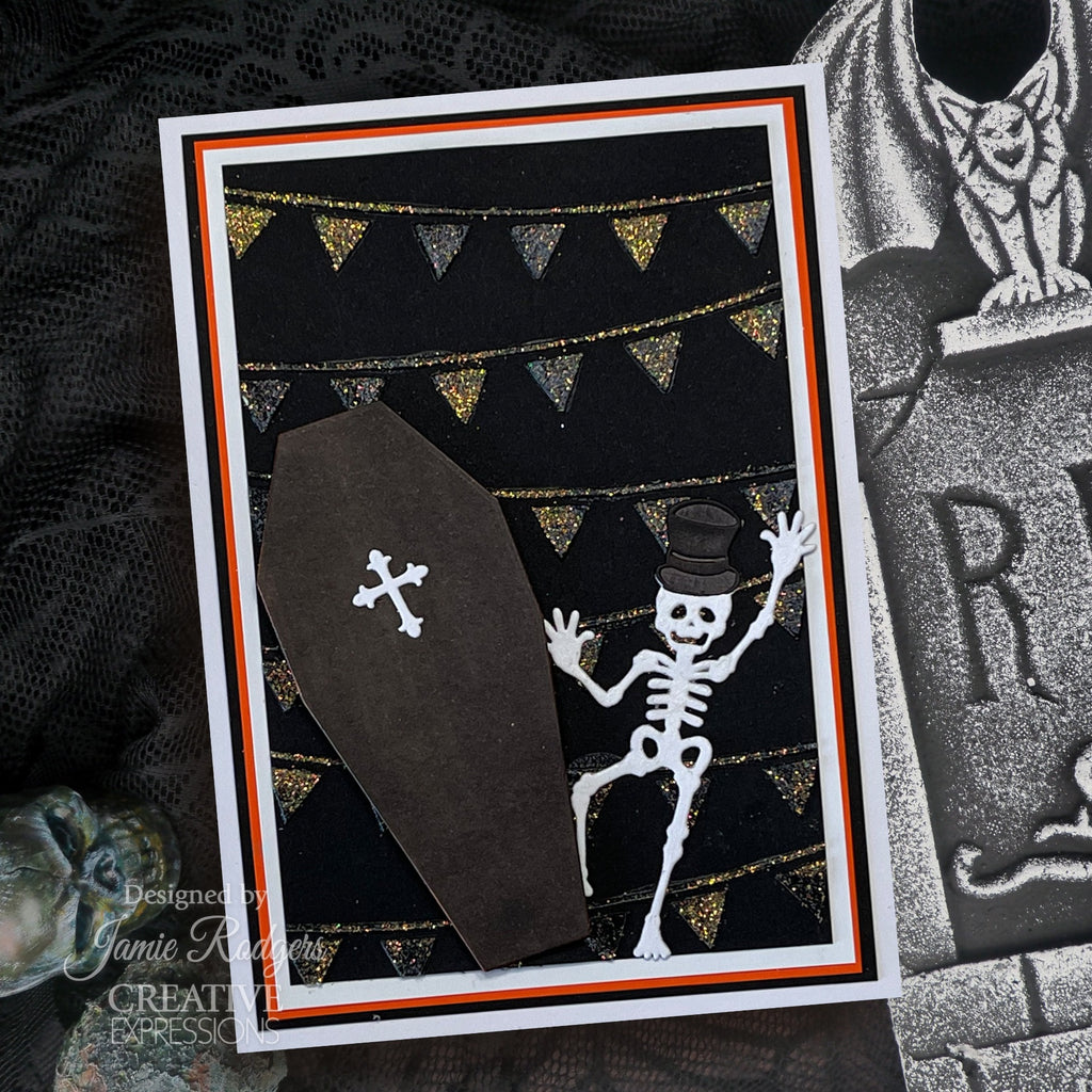 Creative Expressions Skeletons Dies ced21055 coffin card