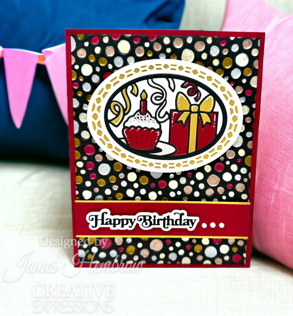 Creative Expressions Stained Glass Birthday Dies ced24019 happy birthday