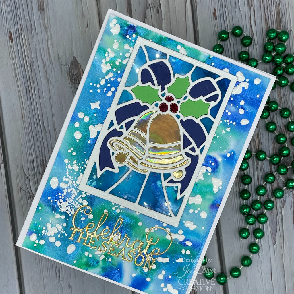 Creative Expressions Stained Glass Bells Festive Collection Dies ced3265 season card