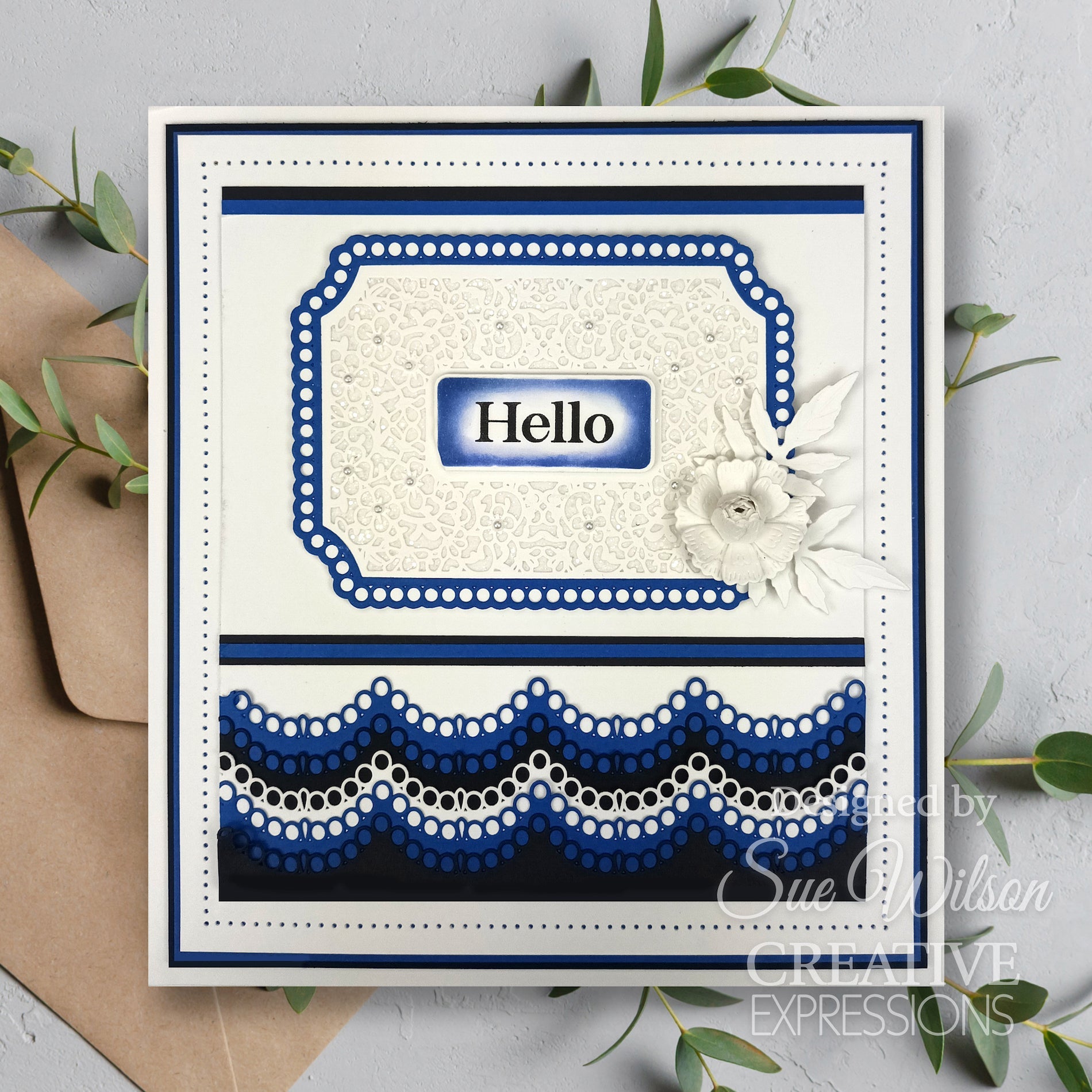 Creative Expressions Frames & Tags Cora Dies ced4481 hello blue