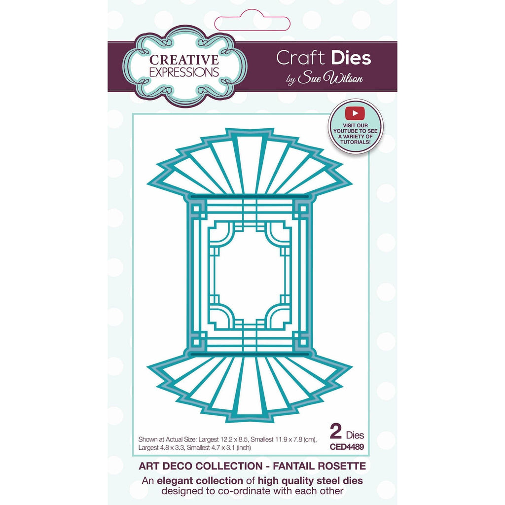 Creative Expressions Art Deco Fantail Rosette Dies ced4489