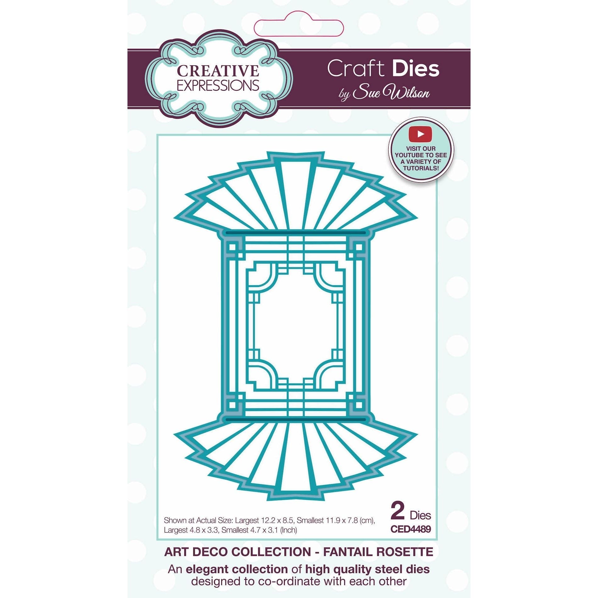 Creative Expressions Art Deco Fantail Rosette Dies ced4489