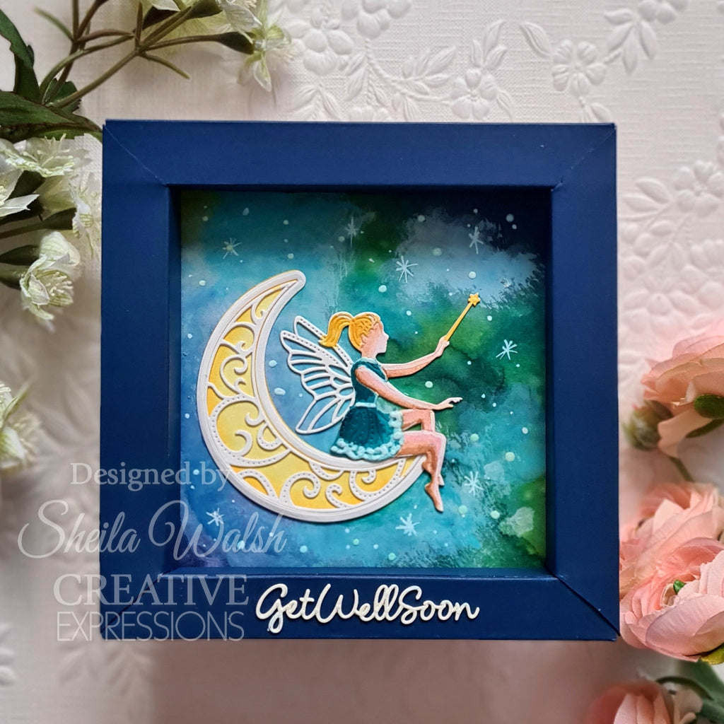 Creative Expressions Fairy Wishes Get Well Soon Dies cedjr105 fairy moon