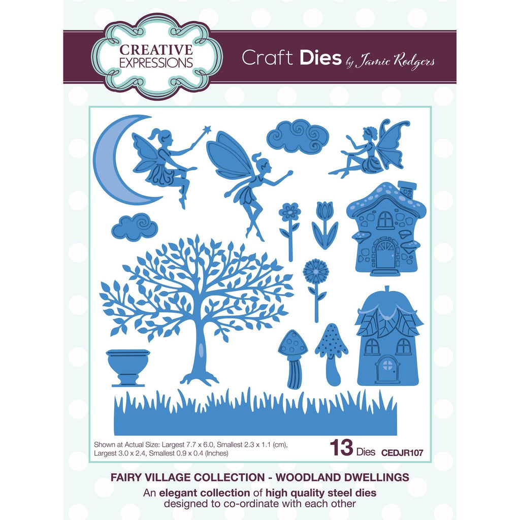 Creative Expressions Fairy Village Woodland Dwellings Dies cedjr107