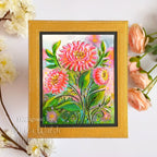 Creative Expressions Zinnia Zing Paper Cuts Cut & Lift Die cedpc1228 watercolor card