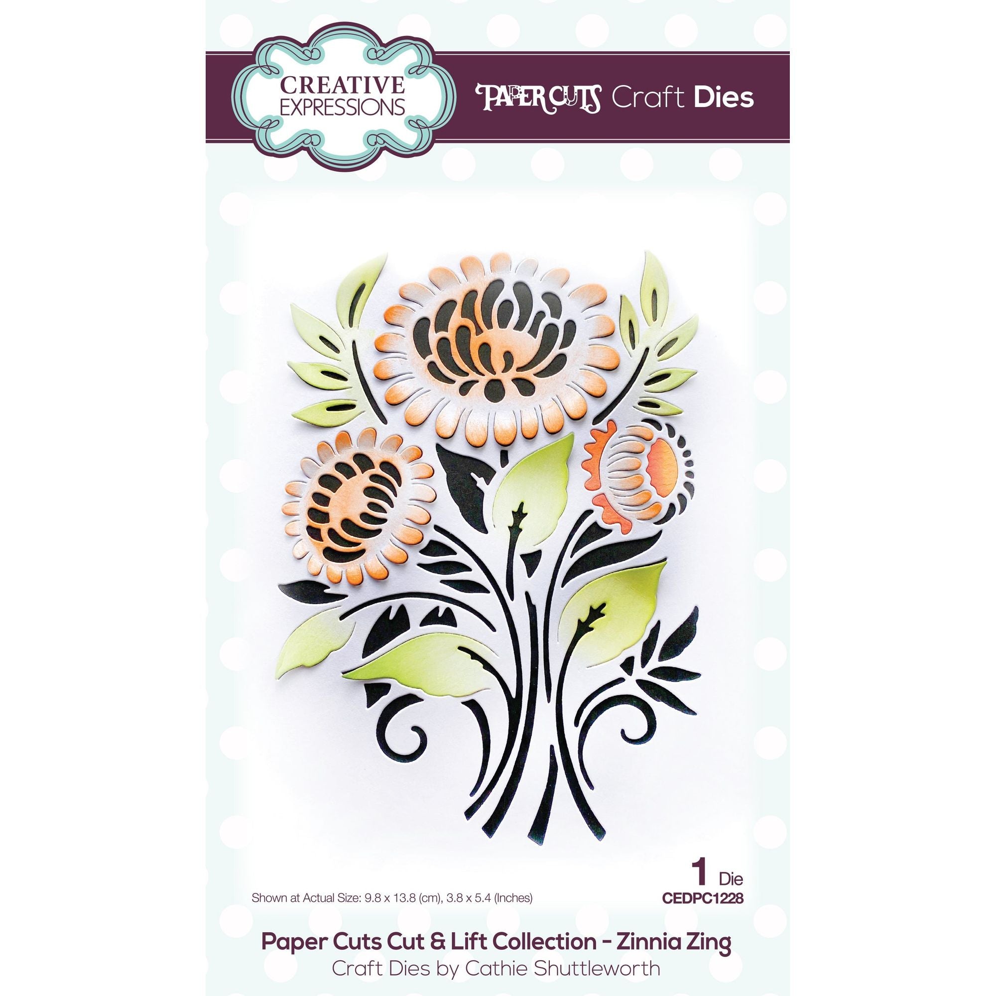 Creative Expressions Zinnia Zing Paper Cuts Cut & Lift Die cedpc1228