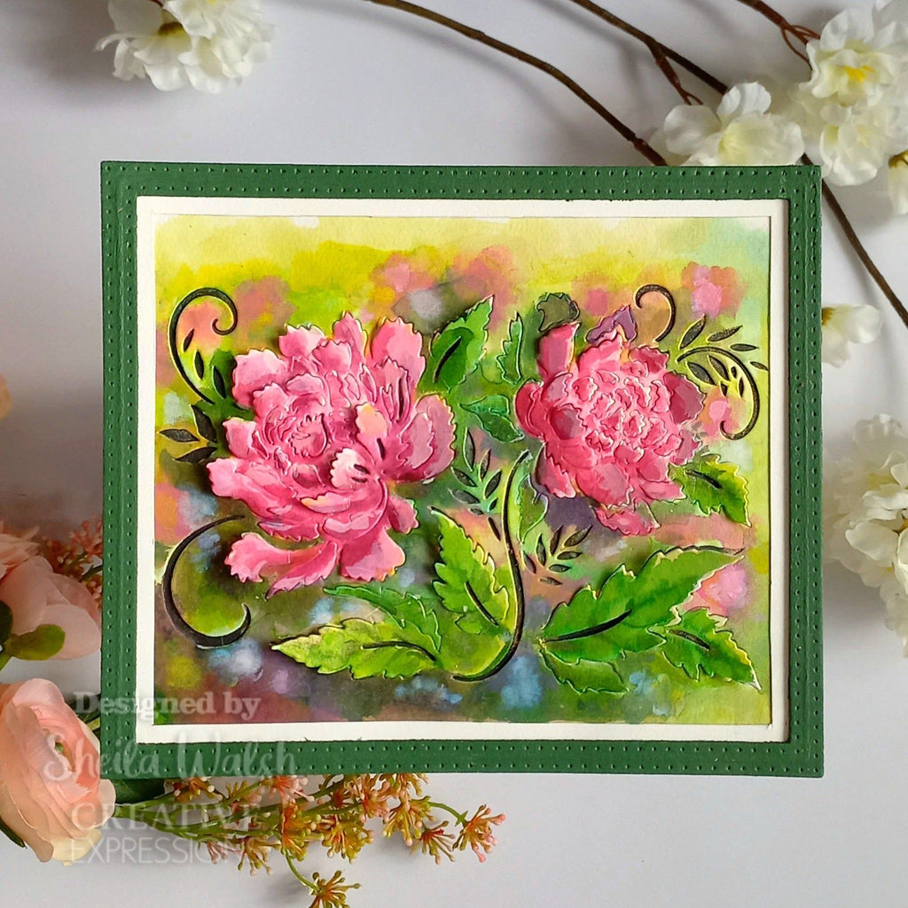 Creative Expressions Passionate Peonies Paper Cuts Cut & Lift Die cedpc1230 watercolor peony card