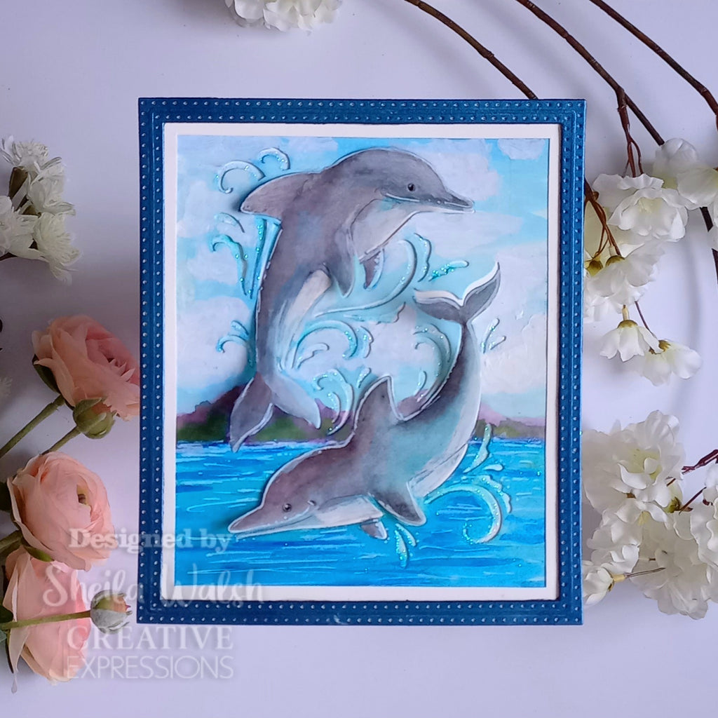 Creative Expressions Dolphin Dive Paper Cuts Cut & Lift Die cedpc1231 nautical card