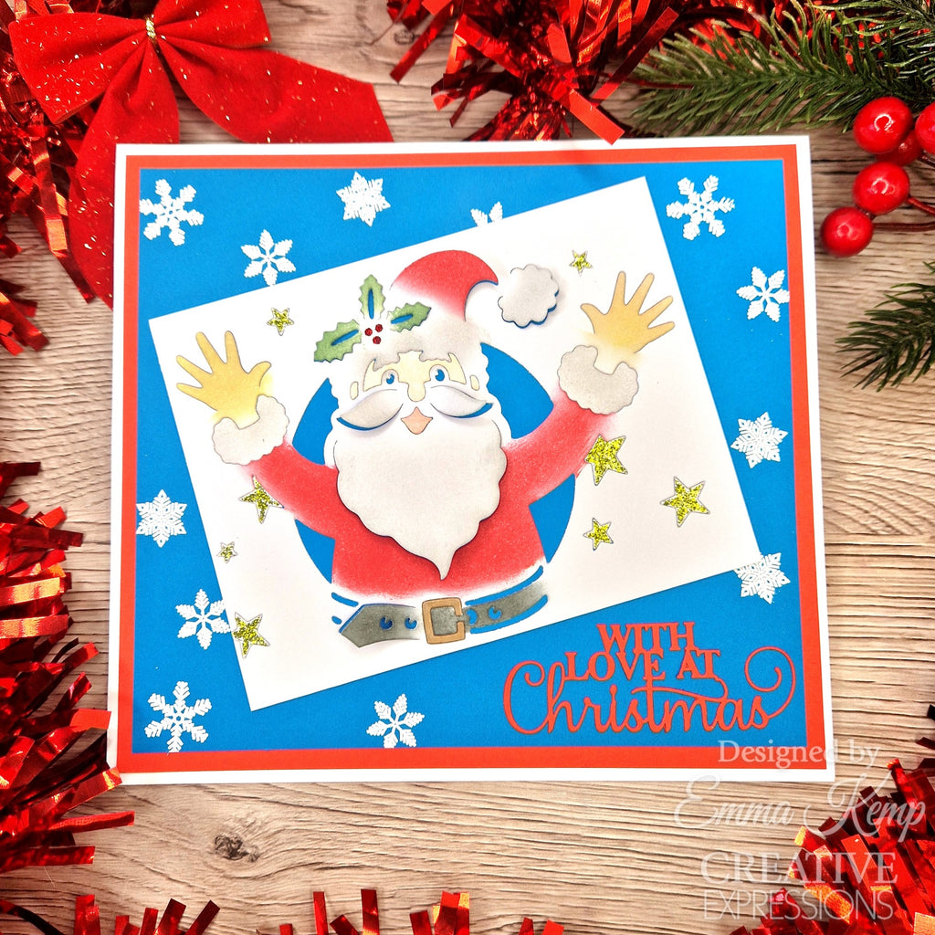 Creative Expressions Jolly Santa Cut and Lift Die cedpc1240 christmas card