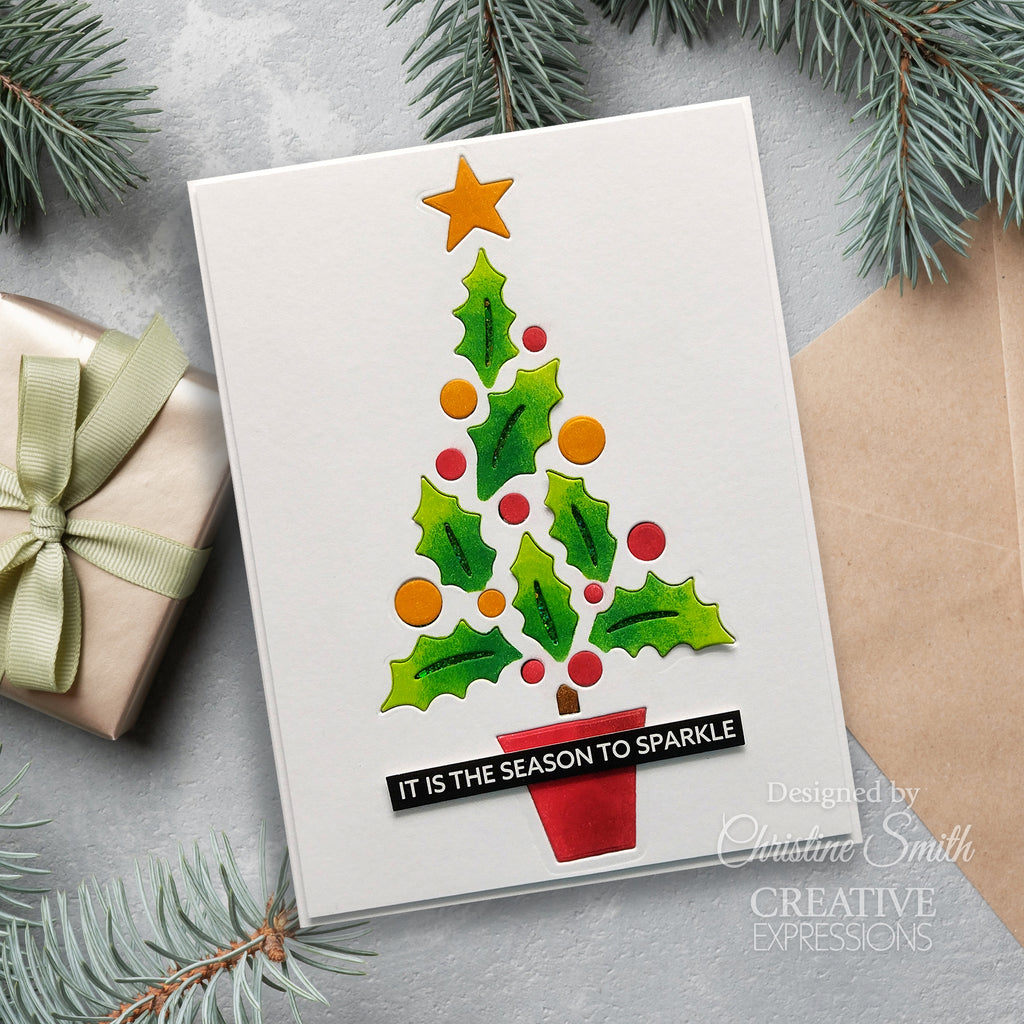 Creative Expressions Yuletide Spruce Cut and Lift Dies cedpc1241 christmas tree card