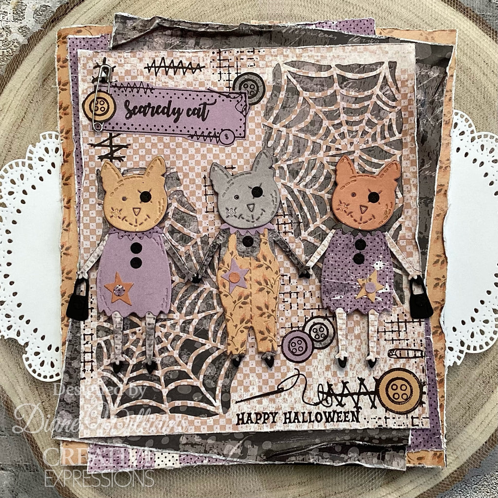 Creative Expressions Distressed Shadows 8x8 Paper cepp0024 scaredy cat halloween