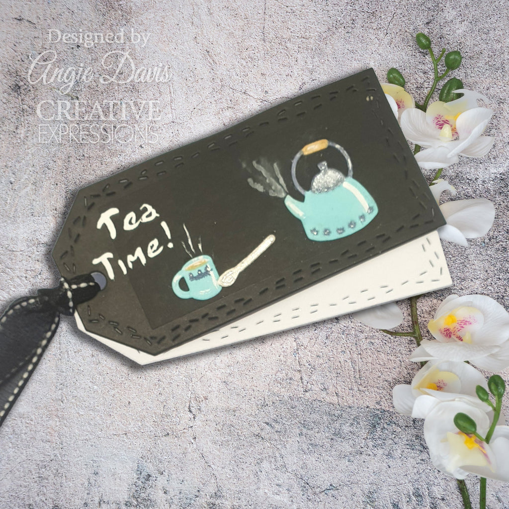 Creative Expressions Shabby Basics Stitched Weave Dies cedsp028 tea time