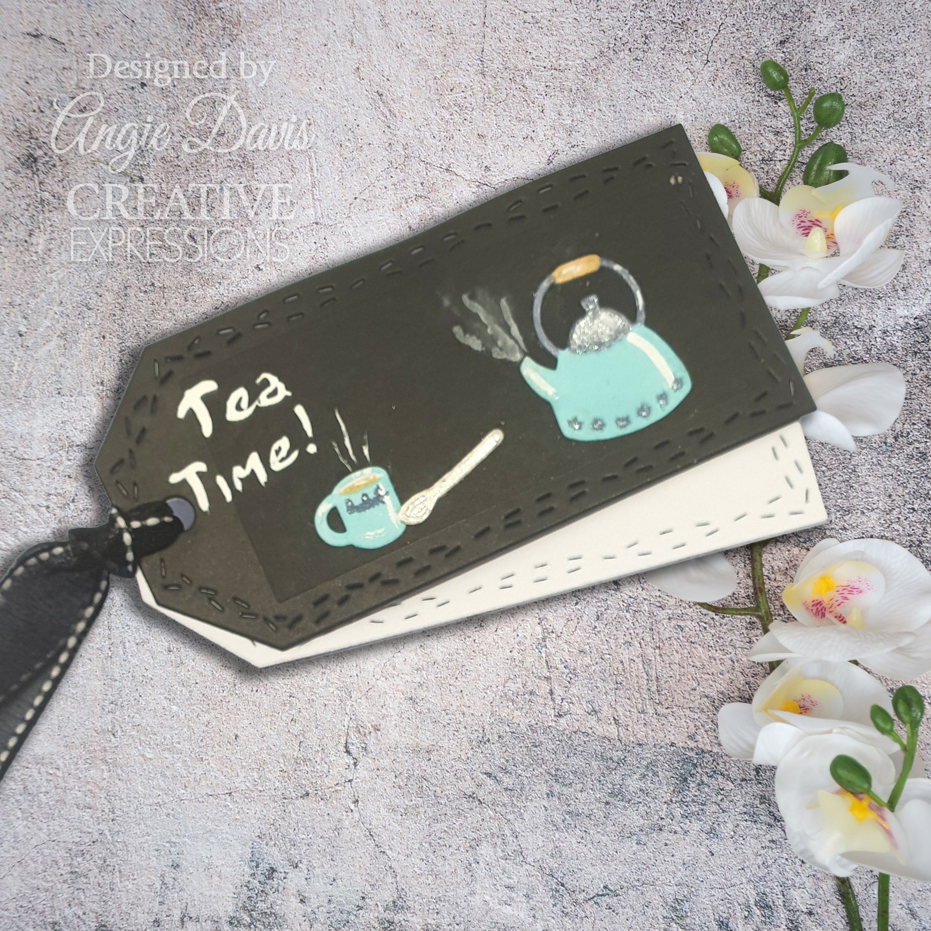 Creative Expressions Shabby Basics Stitched Weave Dies cedsp028 tea time
