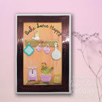 Creative Expressions Rustic Homestead Kitchen Shelf Dies cedsp030 bake some happy