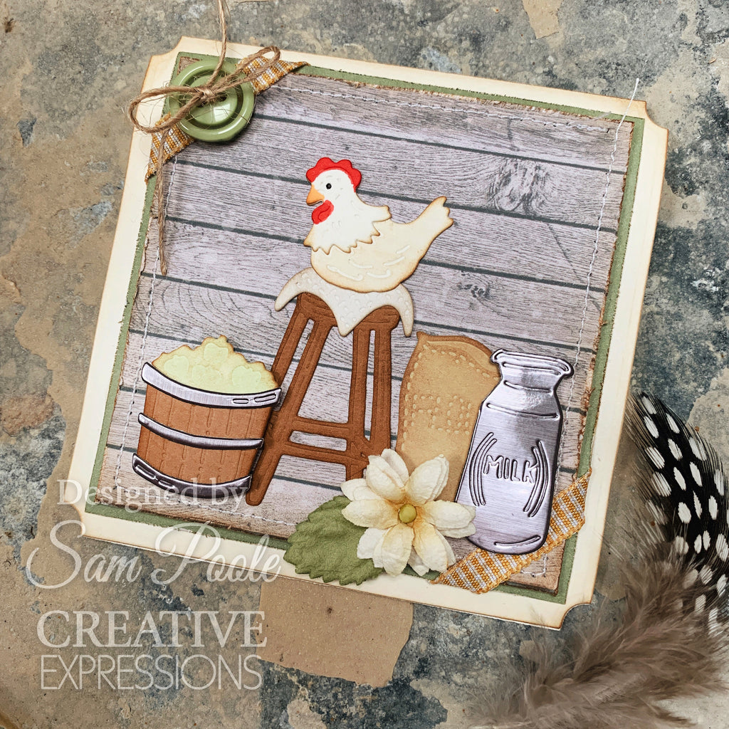 Creative Expressions Rustic Homestead Kitchen Shelf Accessories Dies cedsp031 chicken
