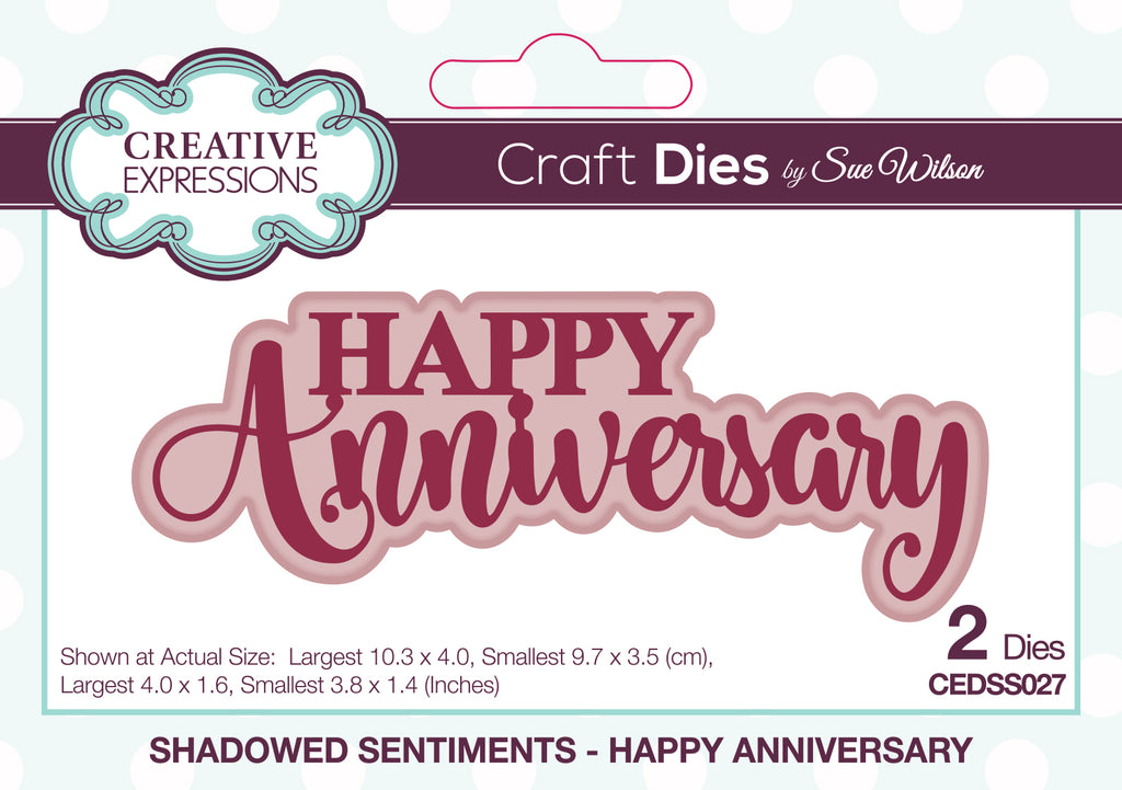Creative Expressions Happy Anniversary Dies cedss027