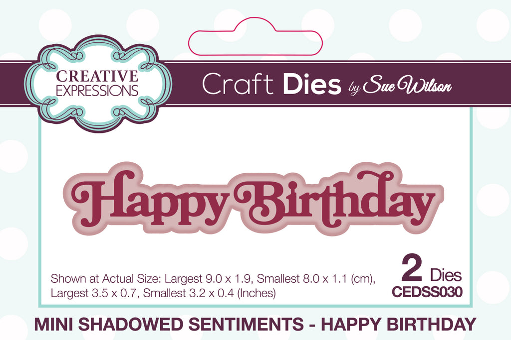 Creative Expressions Happy Birthday Sentiments Dies cedss030