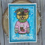 Creative Expressions Merry Cutemas Clear Stamps cejdcs025 dog sweater card