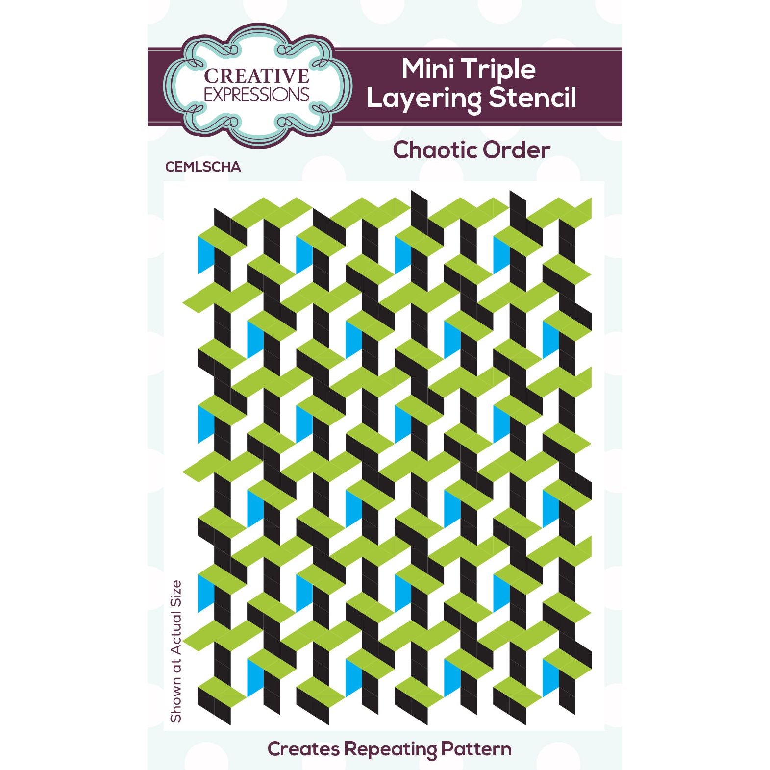 Creative Expressions Chaotic Order Mini Stencils cemlscha