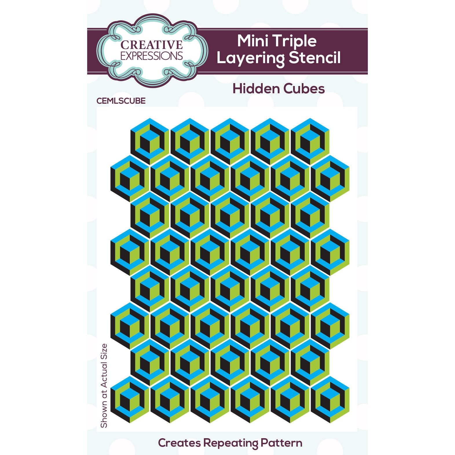 Creative Expressions Hidden Cubes Mini Stencils cemlscube