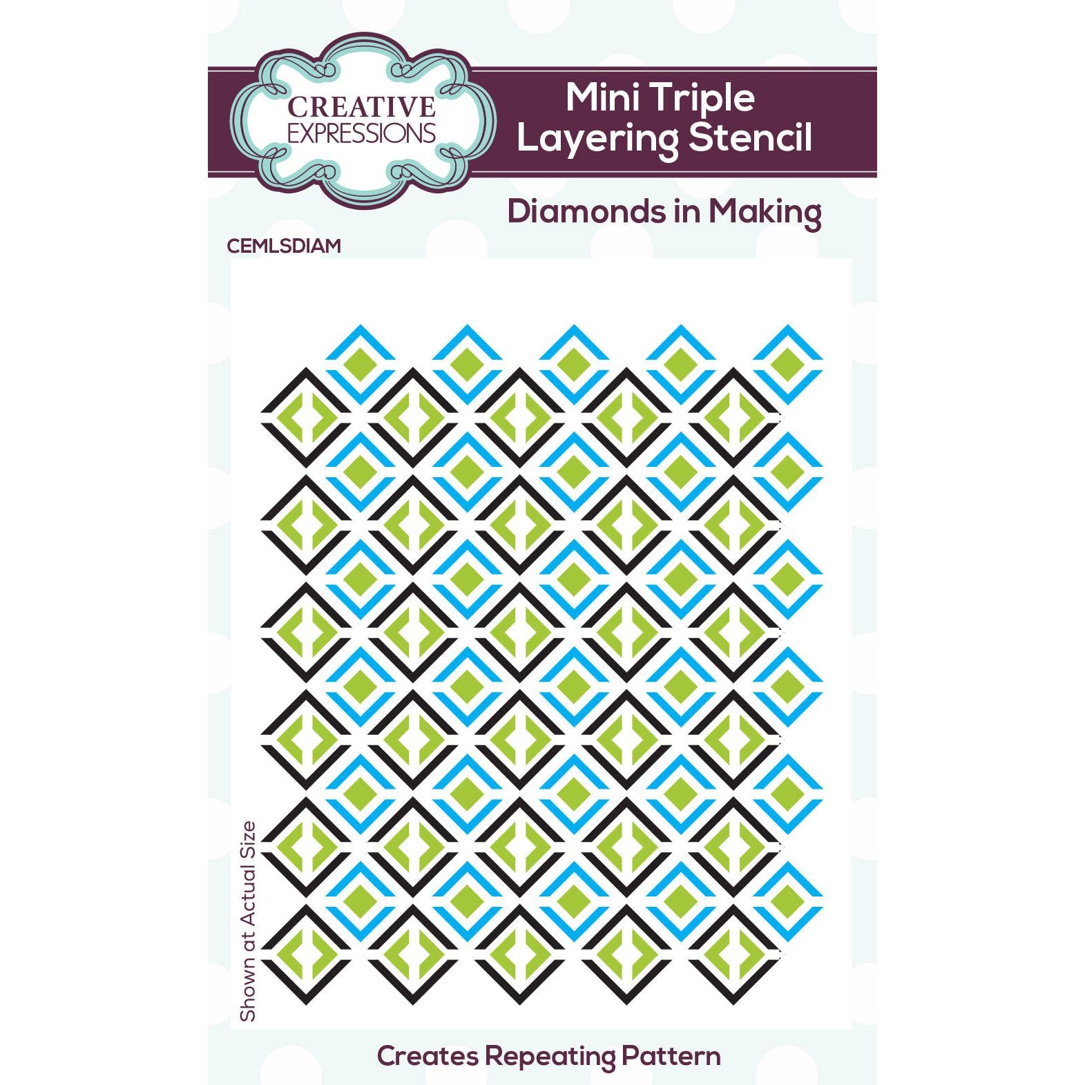 Creative Expressions Diamonds in Making Mini Stencils cemlsdiam