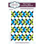 Creative Expressions Interlocking Squares Mini Stencils cemlsint