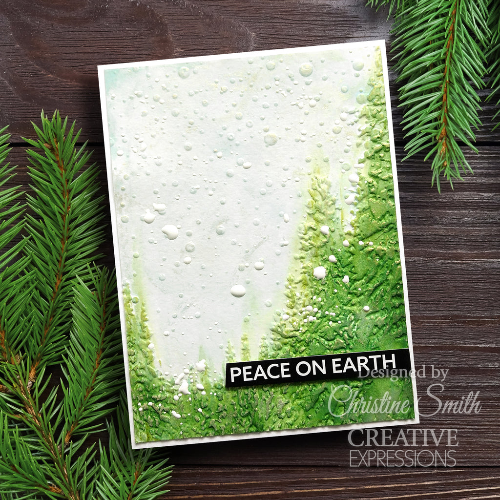 Creative Expressions Snowy Forest Glade Companion Coloring Stencils cest127 peace