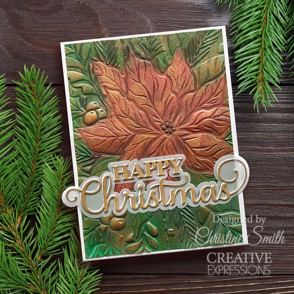 Creative Expressions Poinsettia Bliss Companion Coloring Stencils cest128 christmas