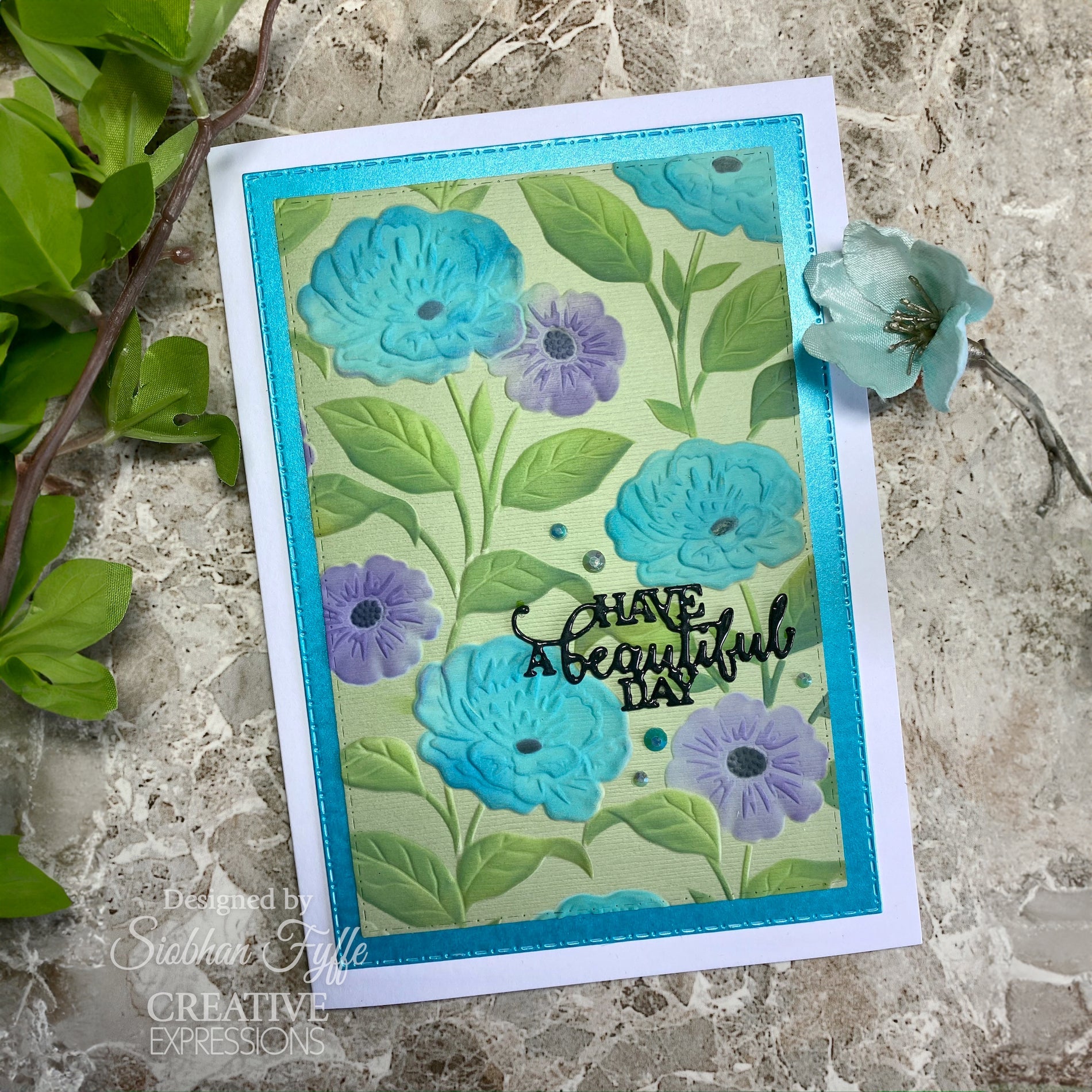 Creative Expressions Bold Blooms Companion Coloring Stencil Set cest131 beautiful day