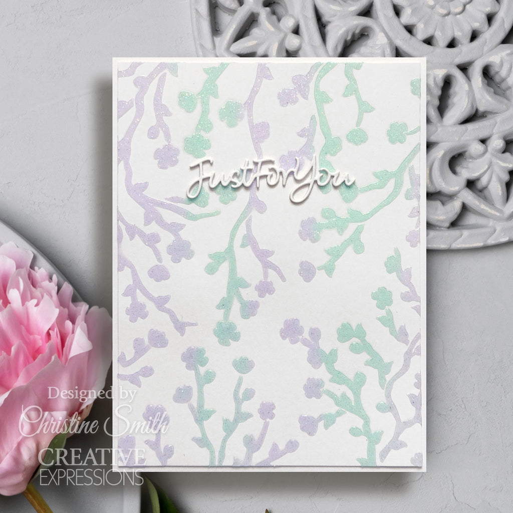 Creative Expressions Blossoming Branch Stencil cest134 just for you