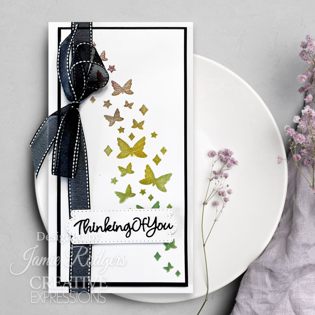 Creative Expressions Butterfly Ray Stencil cest144 thinking of you